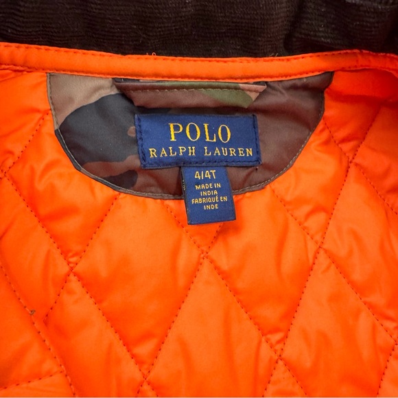 Polo Ralph Lauren Toddler Boy's Sz 4T Quilted Puffer Jacket Car Coat Green Camo - Picture 6 of 7